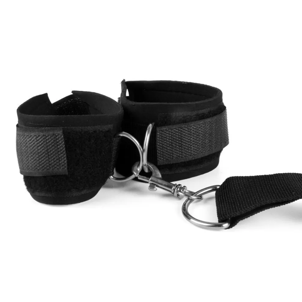 Hot Bondage Play® Wrist Cuffs With Ball Gag Restraints