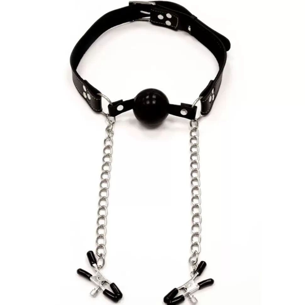 Shop Fetish Fantasy Extreme Deluxe Ball Gag And Nipple Clamps Bondage Gags