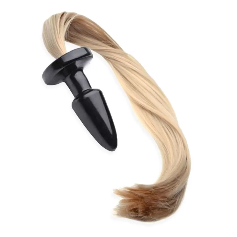 Online Frisky Blondie Pony Tail Butt Plug 3.5 Inches Anal Beads & Butt Plugs