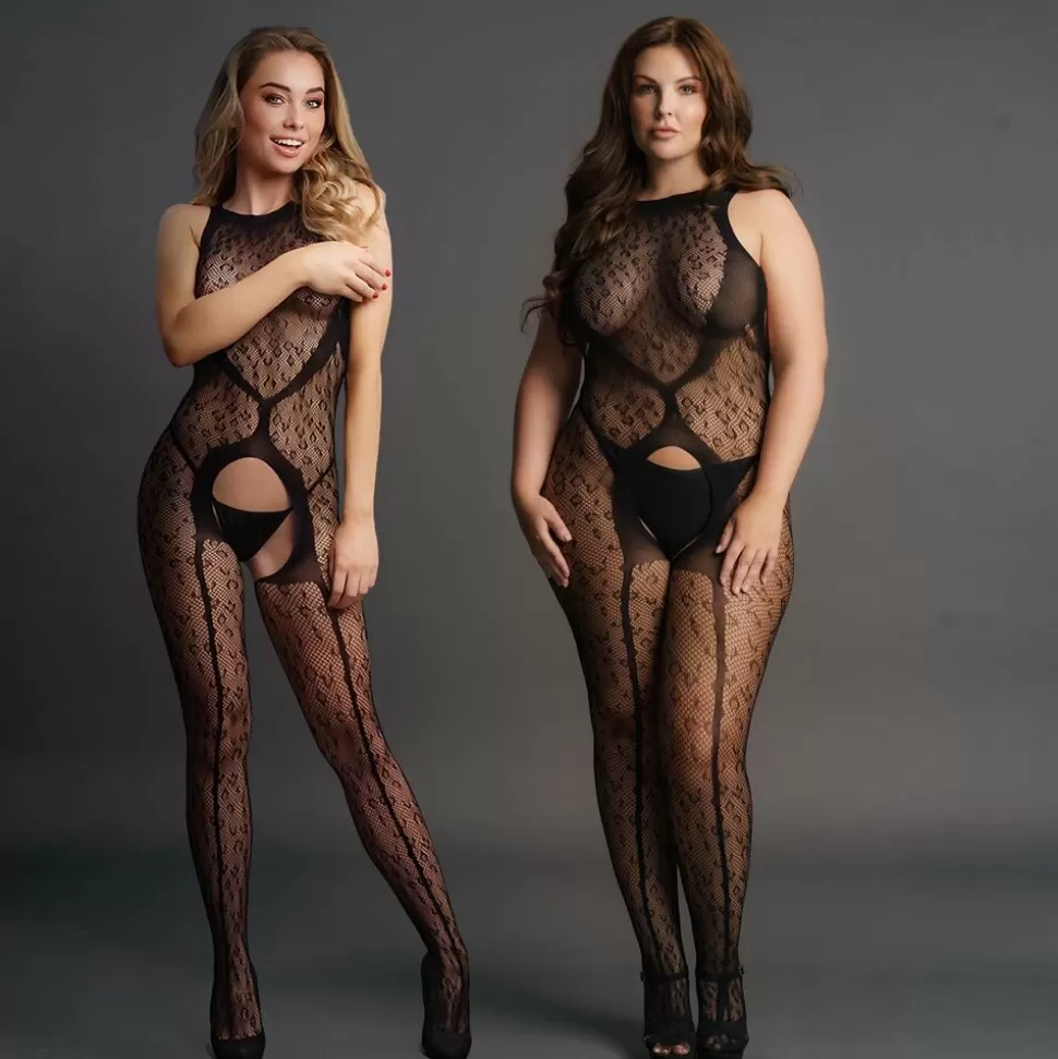 Outlet Le Desir Crotchless Leopard Bodystocking Sexy Lingerie