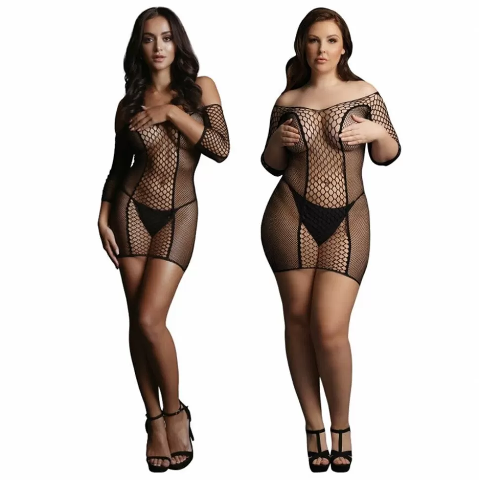 Fashion Le Desir Duo Net Sleeved Mini Dress Women'S Fetish Wear