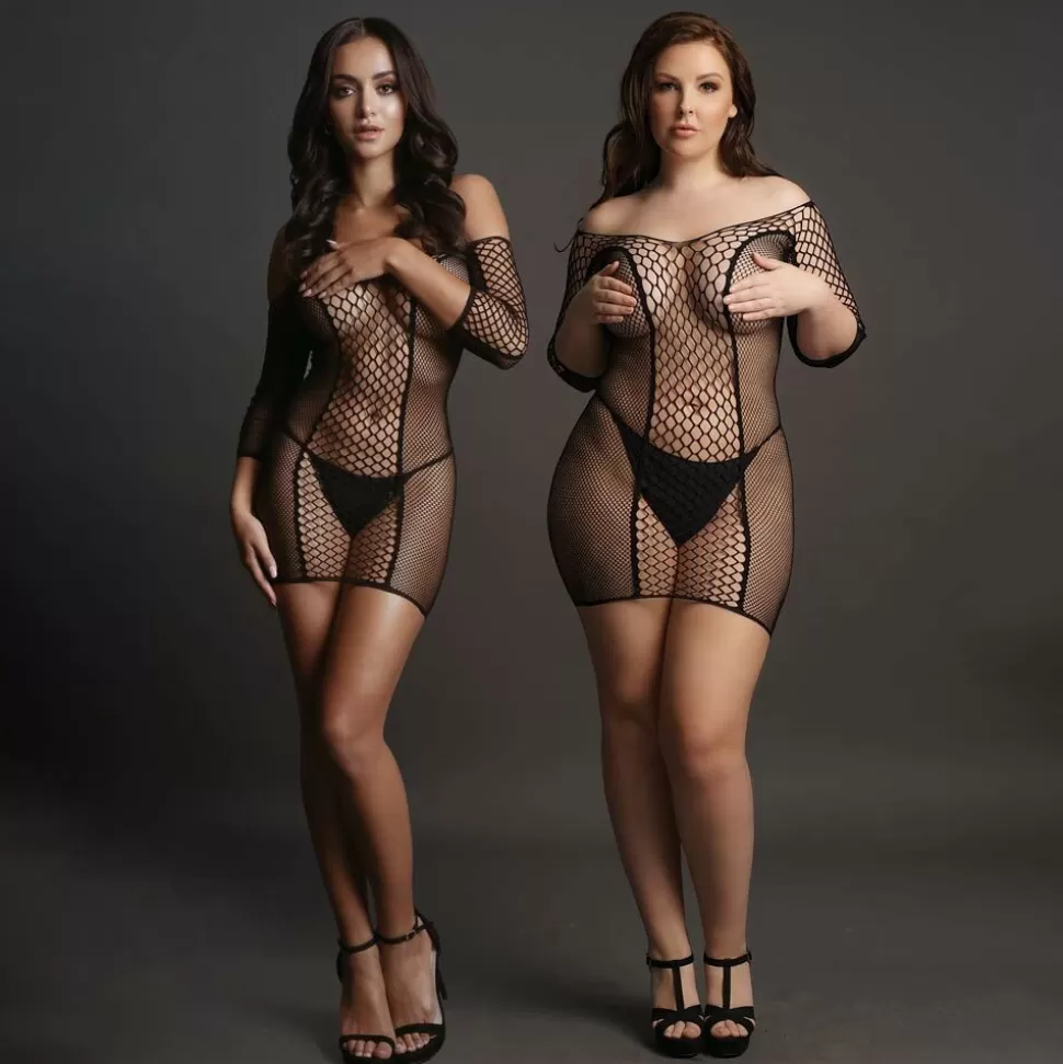 Fashion Le Desir Duo Net Sleeved Mini Dress Women'S Fetish Wear