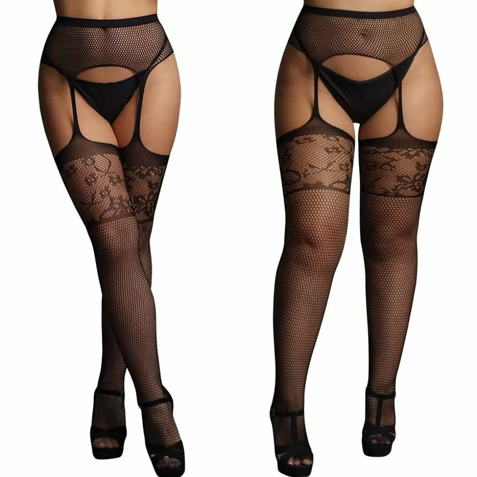 Fashion Le Desir Garterbelt Stockings With Lace Top Sexy Lingerie