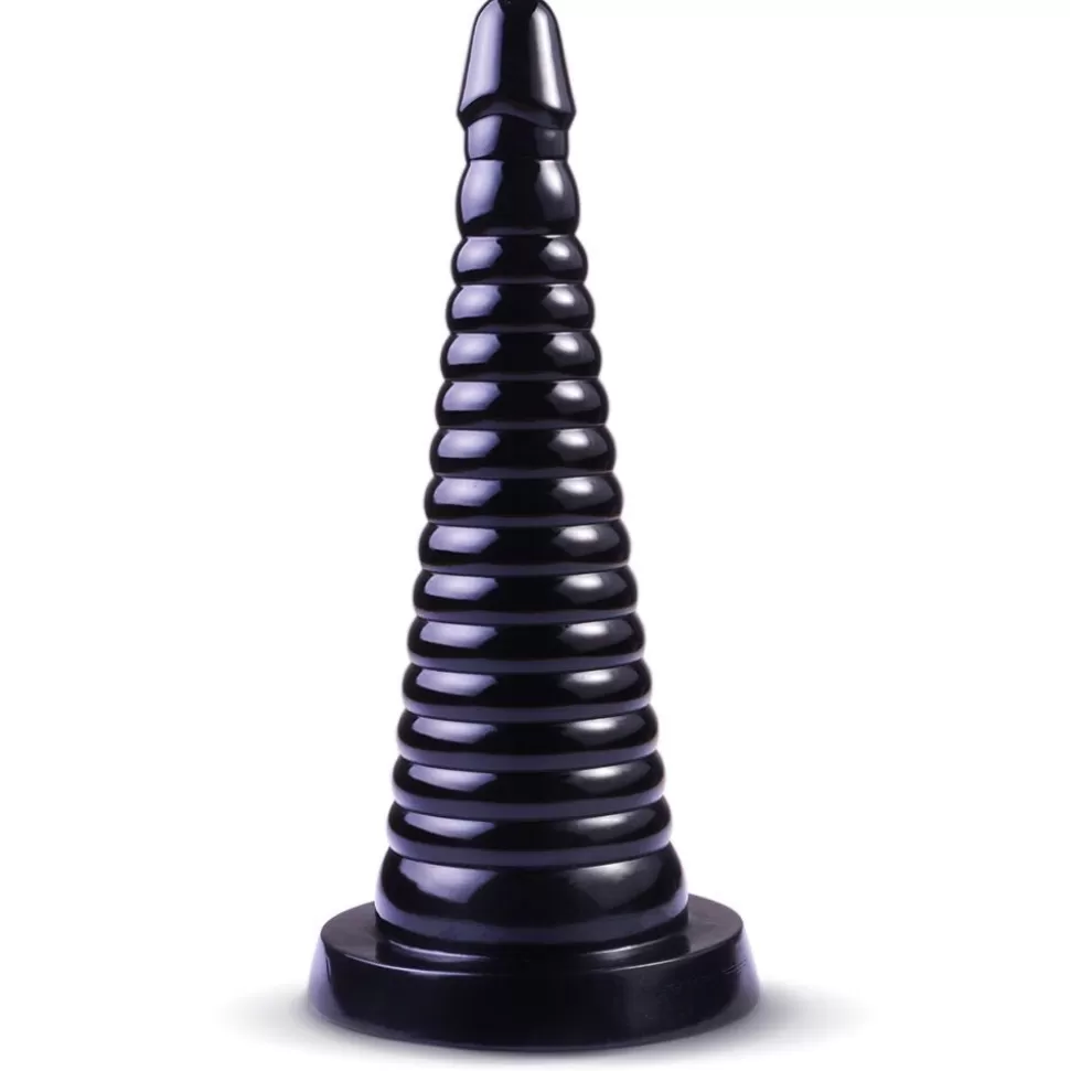 Outlet Master Series Giant Ribbed Anal Cone 10 Inches Anal Beads & Butt Plugs