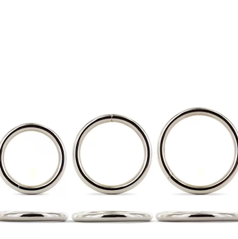 Store Master Series Trine Steel Cock Ring Collection Cock Rings