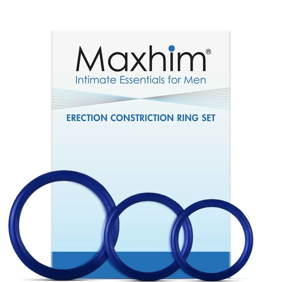 Outlet Maxhim Erection Constriction Ring Set Cock Rings