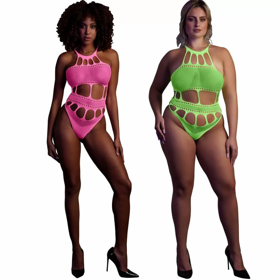 Cheap ! Glow In The Dark Body With Grecian Neckline Women'S Fetish Wear