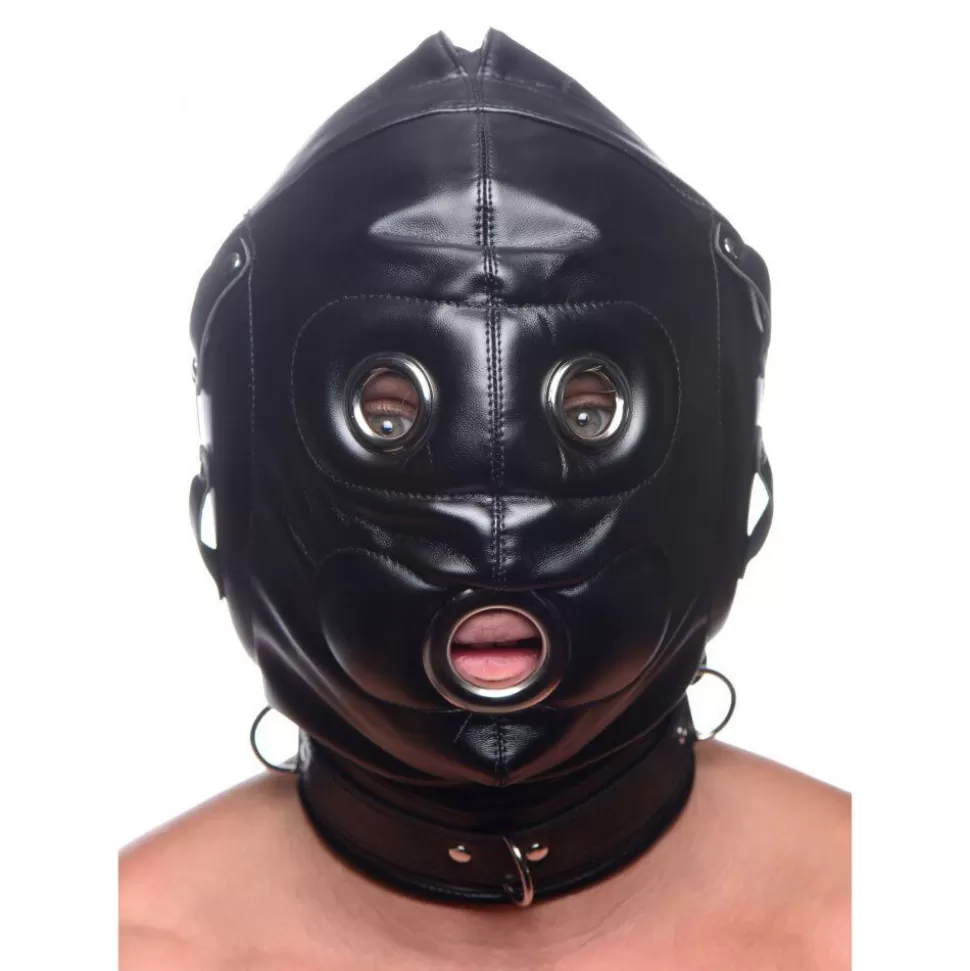 Hot Strict Bondage Hood With Penis Gag Bondage Hoods, Masks & Blindfolds