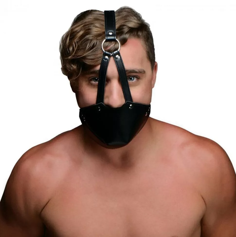 Best Strict Leather Muzzle Harness With Ball Gag Bondage Gags