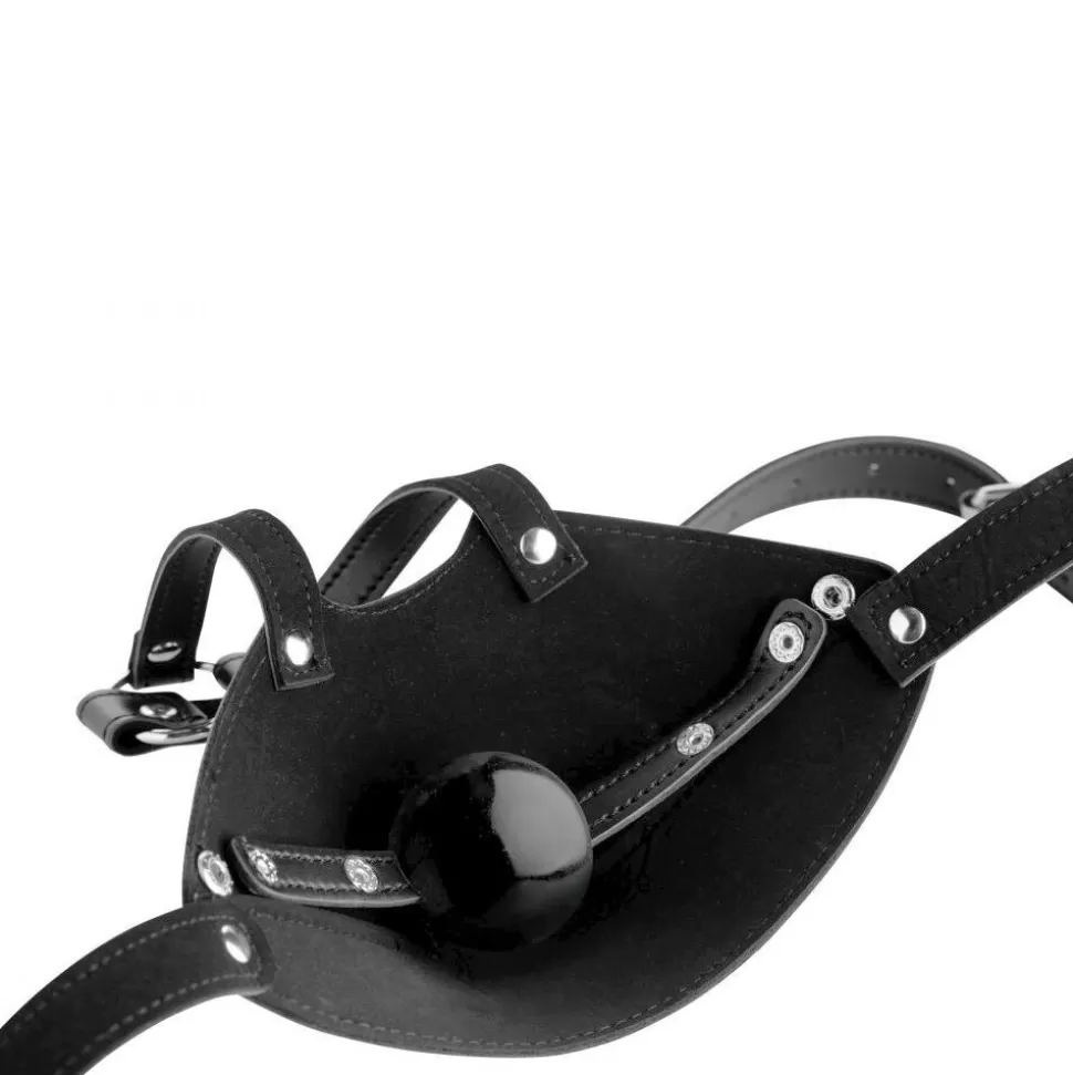 Best Strict Leather Muzzle Harness With Ball Gag Bondage Gags