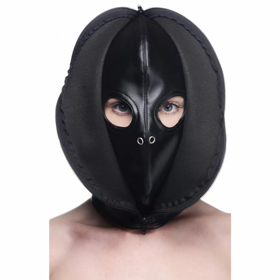 Online Strict Zip Front Bondage Hood Bondage Hoods, Masks & Blindfolds