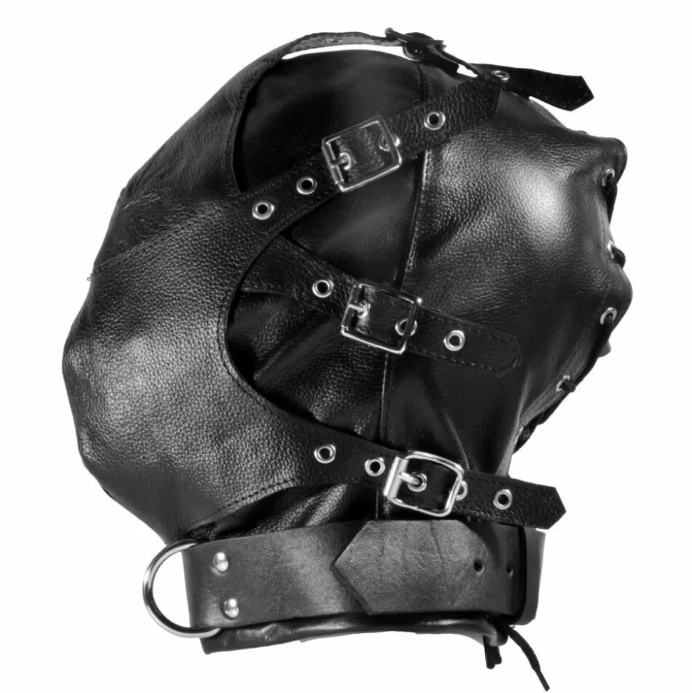 Best Blackout Bondage Hood With Blindfold & Muzzle Bondage Hoods, Masks & Blindfolds