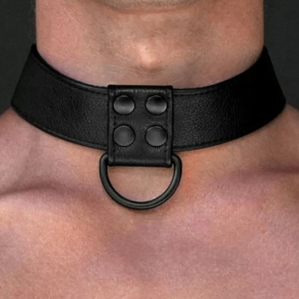 Clearance Uberkinky Bondage Fetish Black Matt Collar With Leash Bondage Gear Kits