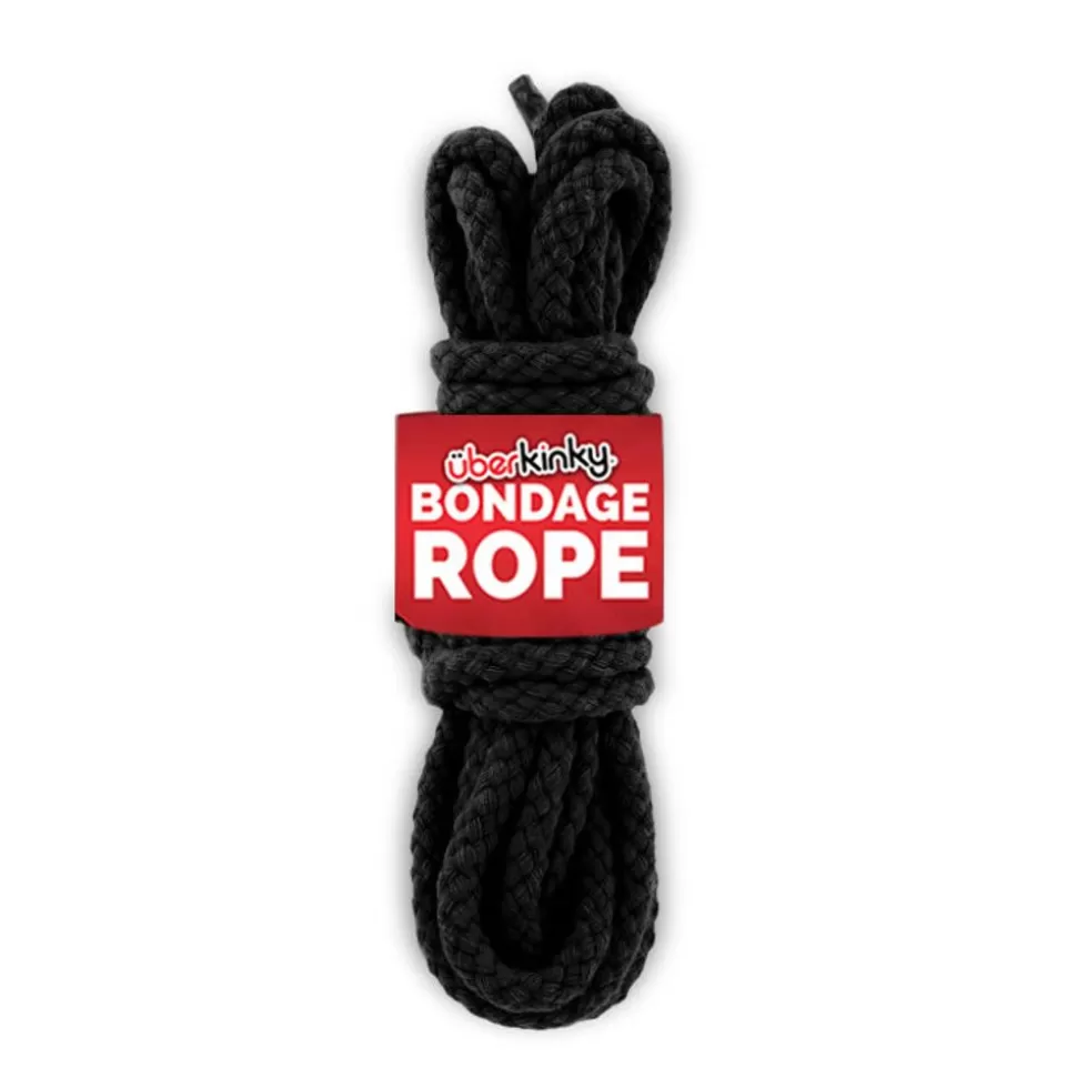 Store Uberkinky Braided Cotton Bondage Rope Black 16Ft 5M Restraints