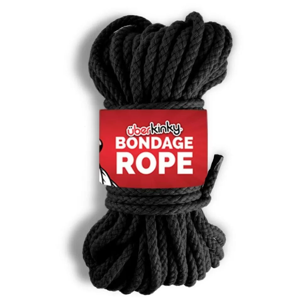 Clearance Braided Cotton Bondage Rope Black 66Ft 20M Restraints