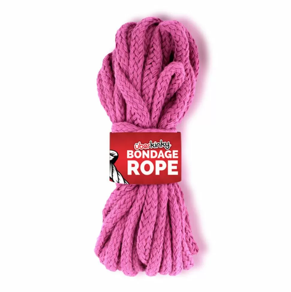 Cheap Uberkinky Braided Cotton Bondage Rope Pink 32Ft 10M Restraints