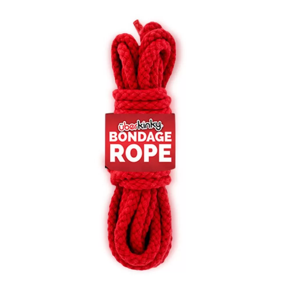 Hot Uberkinky Braided Cotton Bondage Rope Red 16Ft 5M Restraints