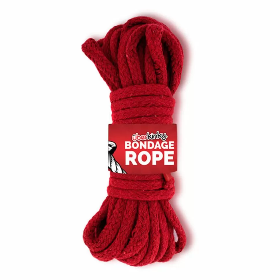 Cheap Braided Cotton Bondage Rope Red 32Ft 10M Restraints