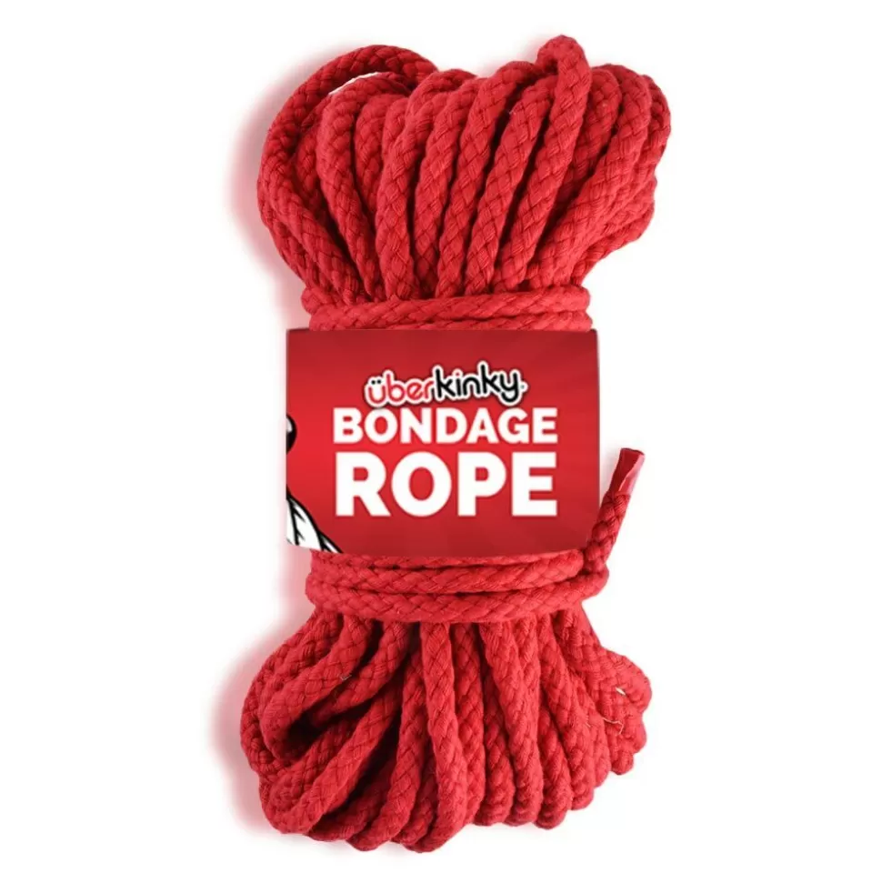 Clearance Braided Cotton Bondage Rope Red 66Ft 20M Restraints