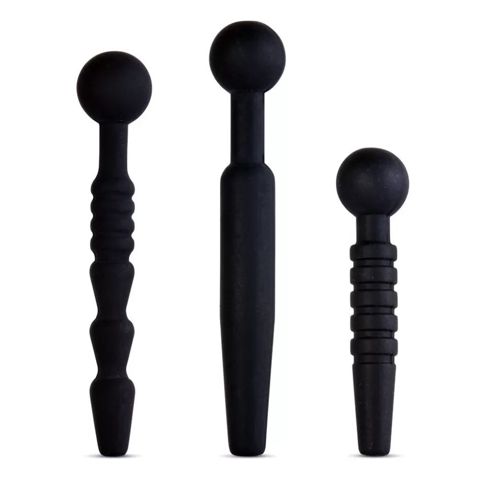 Hot Uberkinky Dark Rods 3 Piece Penis Plug Set Medical Play