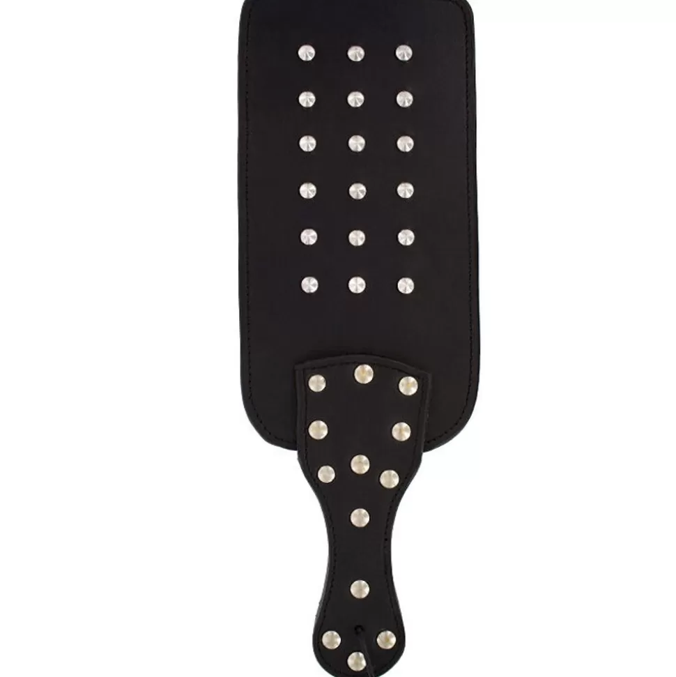 Best Sale Uberkinky Regulation Saddle Leather Studded Paddle Spanking & Caning