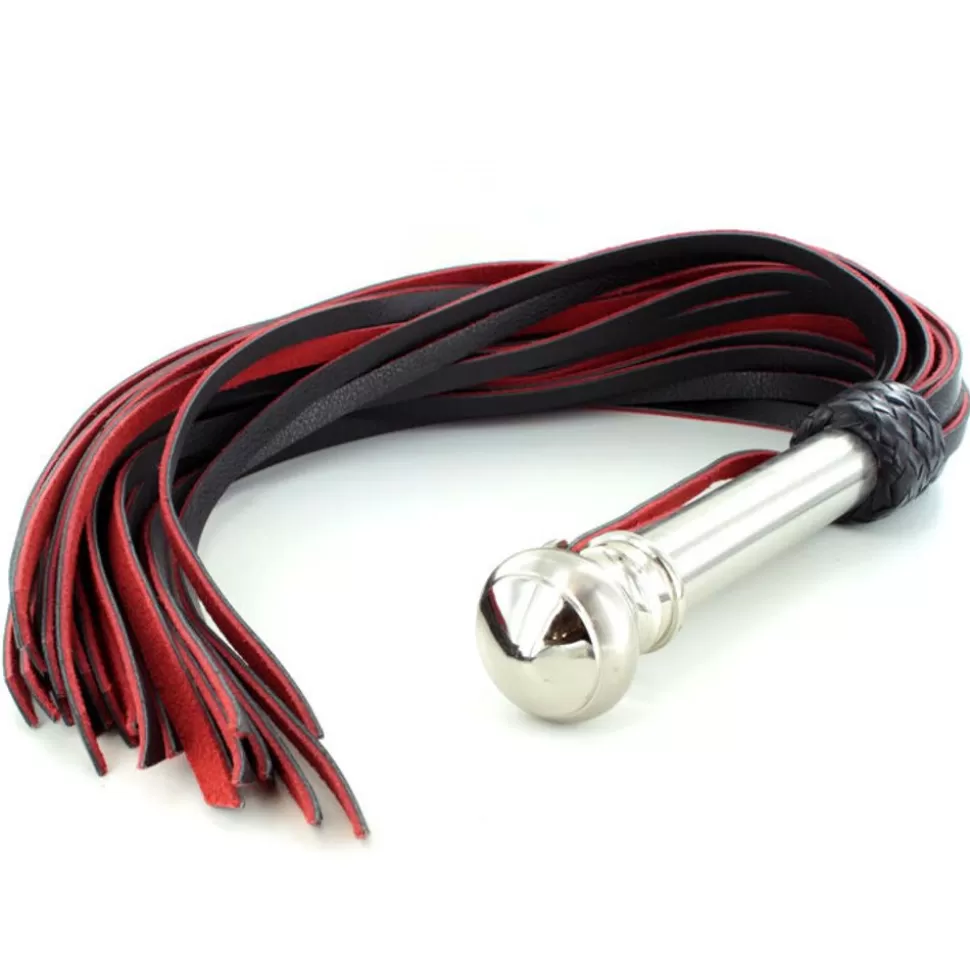 Sale Uberkinky Rounded Handle Leather Flogger Spanking & Caning