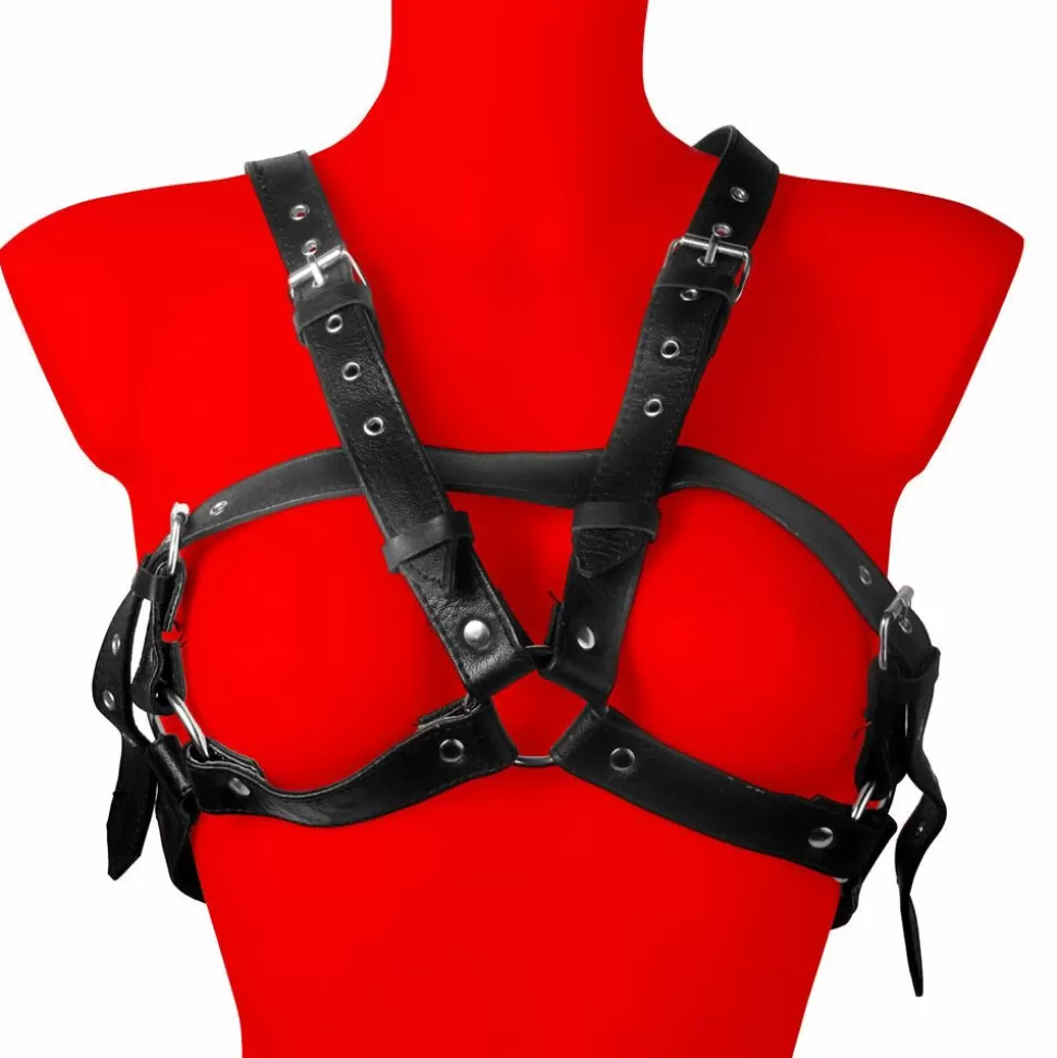 Hot Splendour Leather Breast Binder Harness Restraints